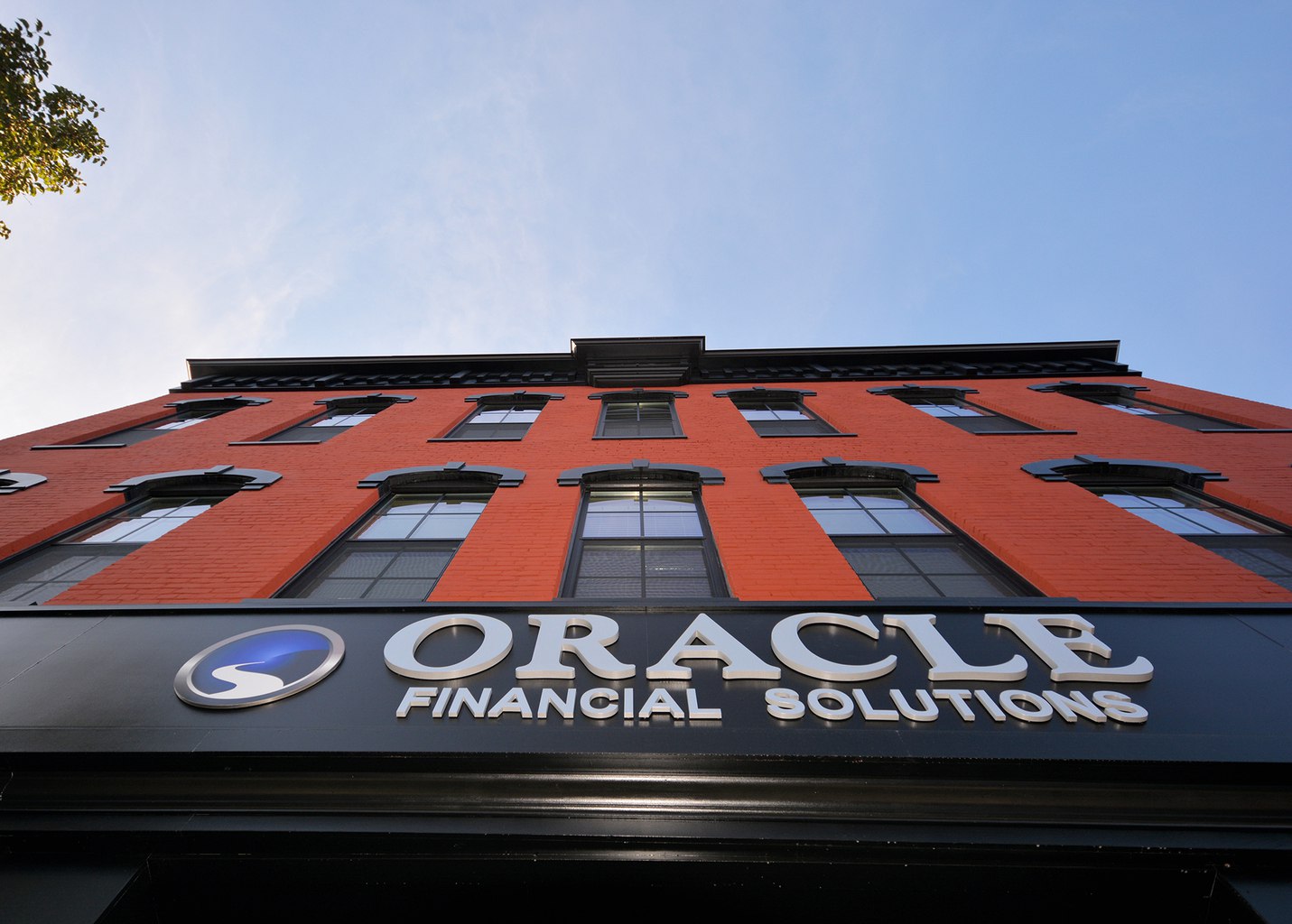 Oracle Financial Solutions entrance at 140 East Ash Street