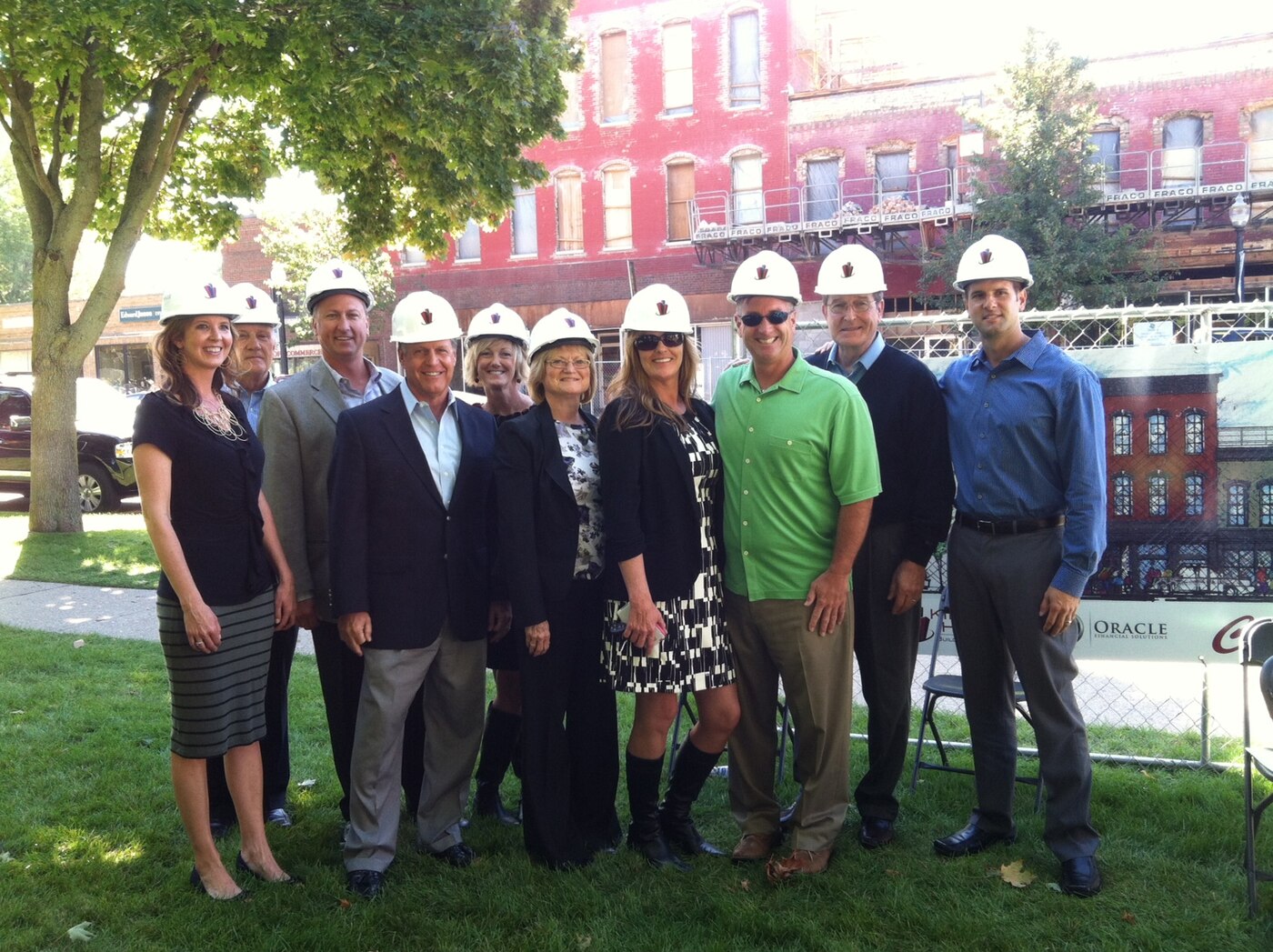 Oracle Financial Solutions and community partners at the restoration groundbreaking