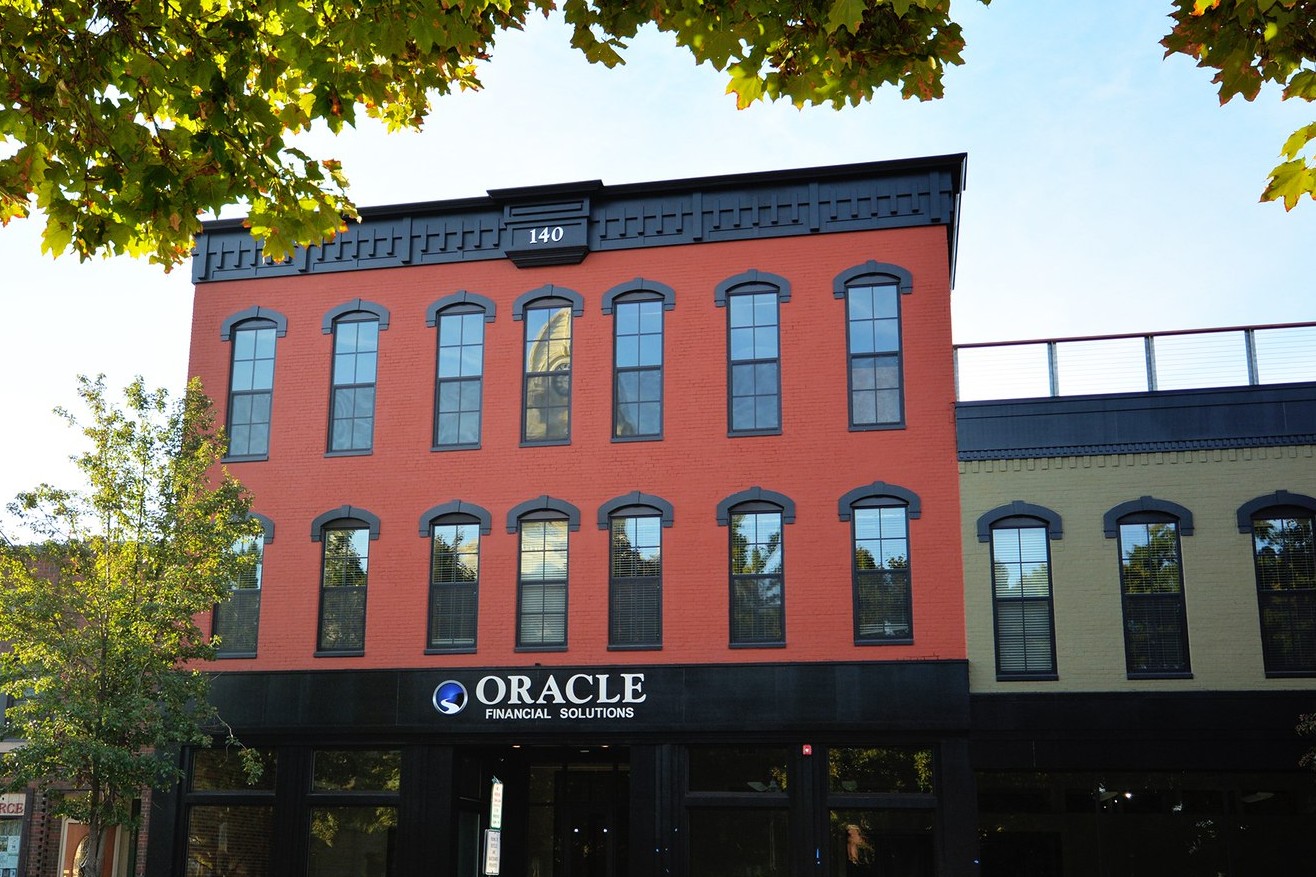 140 East Ash Street, downtown Mason, Michigan — home of Oracle Financial Solutions