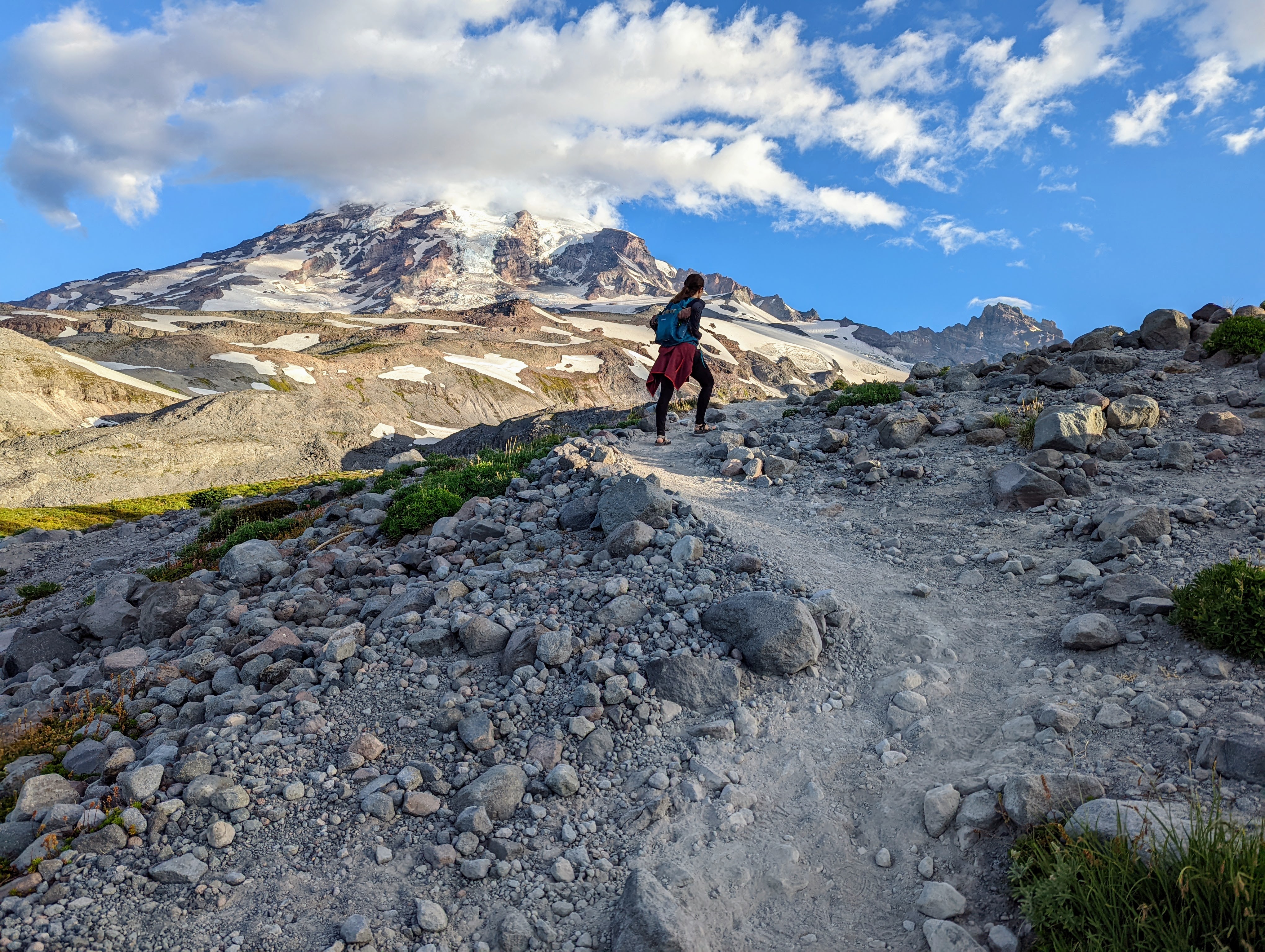 Natasha King hiking at Mount Rainier